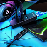 Sharkoon 4044951037575 | Docking Station & Poortreplicator | USB-C 3.2 Gen 1 | Draadloos | Zwart