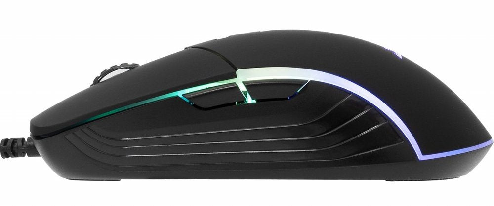 Baracuda NAUTILUS RGB | Bekabelde Gaming Muis | Rechtshandig | USB-A | 12800 DPI | Zwart