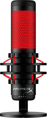 HyperX QuadCast | USB-microfoon | Rode verlichting | Voor pc en console | Zwart/Rood | Open Box