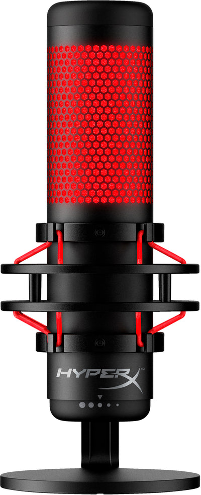 HyperX QuadCast | USB-microfoon | Rode verlichting | Voor pc en console | Zwart/Rood | Open Box
