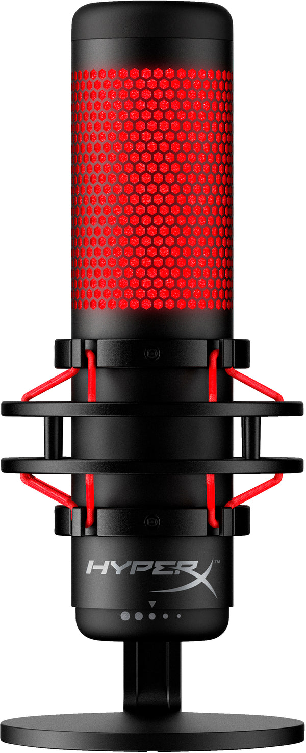 HyperX QuadCast | USB-microfoon | Rode verlichting | Voor pc en console | Zwart/Rood | Open Box