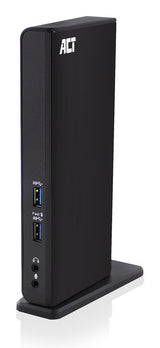 ACT AC7049 | USB-C/A Multiport Docking Station | 2x HDMI (2048x1152) + Ethernet + 6x USB + Audio | Zwart