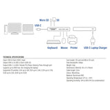 ACT AC7050 | 3-Poorts USB-C Hub | Kaartlezer | Zilver