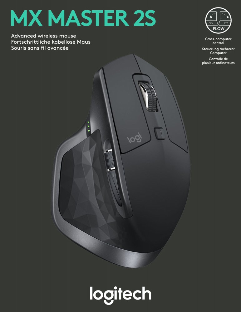 Logitech MX Master 2S | Draadloze Bluetooth Muis | Rechtshandig | 4000 DPI | Grafiet