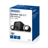 Eminent EM3515 | 2.1 Luidsprekerset | Heldere Geluidskwaliteit | 40W RMS