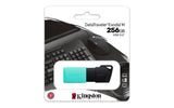 Kingston DataTraveler Exodia M | 256GB USB-A 3.2 Flash Drive | Zwart/Turkoois