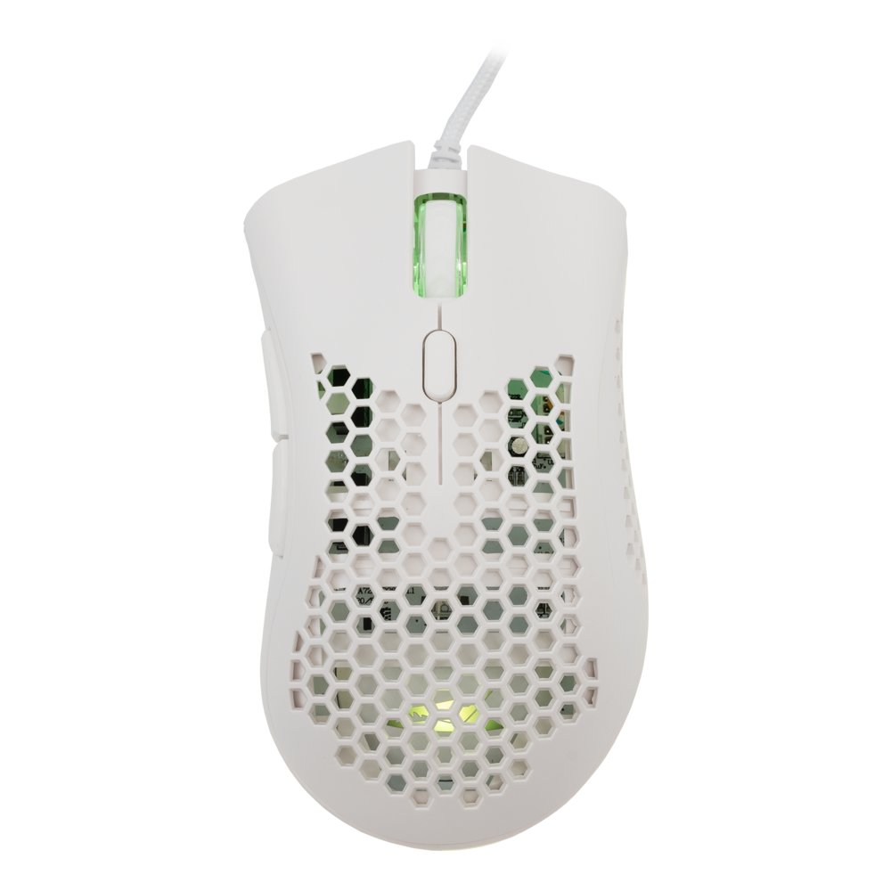 Baracuda CORAL RGB | Bedrade Gaming Muis | USB-A | 12800 DPI | Wit