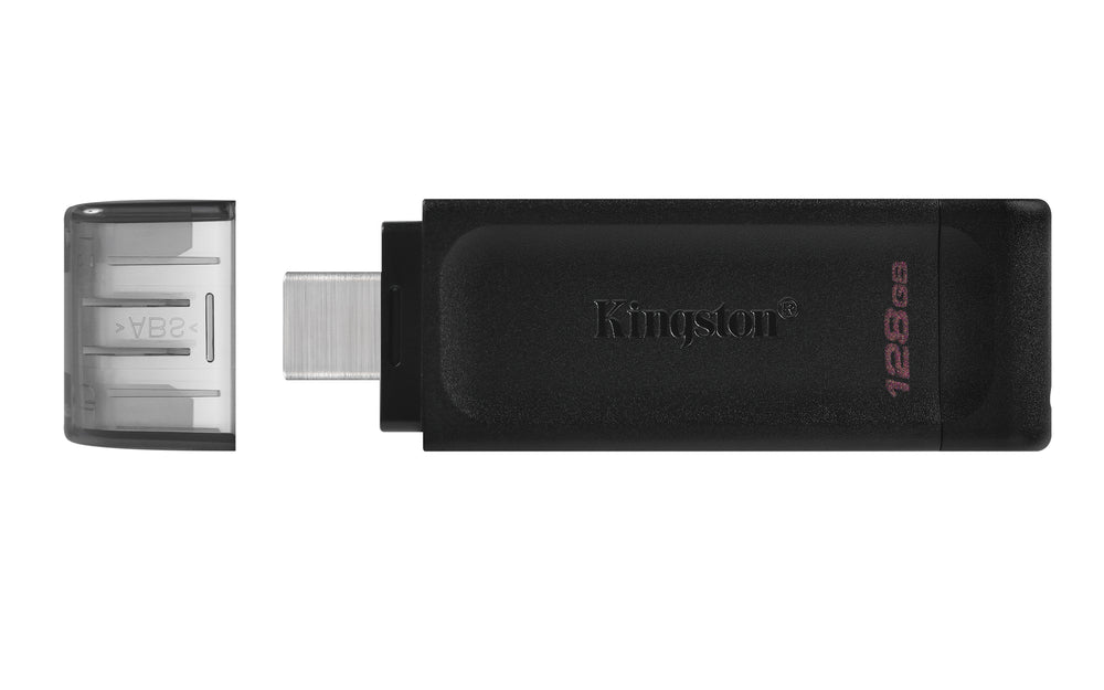 Kingston DataTraveler 70 | 128GB USB-C 3.2 Flash Drive | Zwart