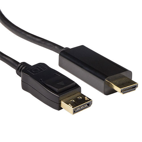 ACT AK3991 | DisplayPort naar HDMI Kabel | 3 m | Zwart