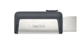 SanDisk Ultra Dual Drive USB Type-C | 128GB USB Flash Drive | USB Type-A / USB Type-C 3.2 Gen 1 (3.1 Gen 1) | Zwart, Zilver