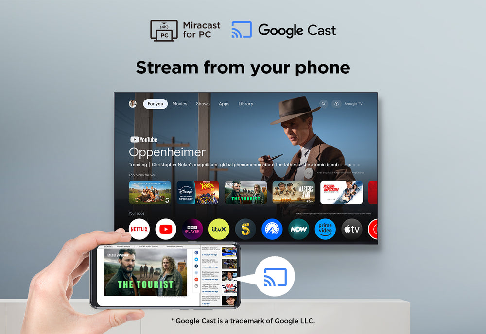 TCL 65V6C | 65" 4K Ultra HD DLED Smart TV | Google TV | Dolby Vision | 60Hz (2025)