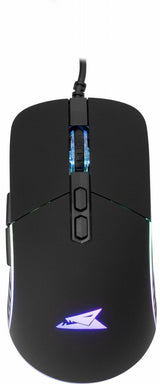 Baracuda NAUTILUS RGB | Bekabelde Gaming Muis | Rechtshandig | USB-A | 12800 DPI | Zwart