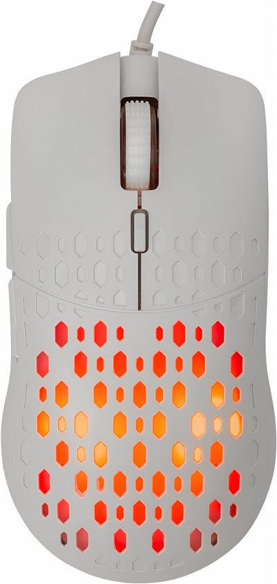 Baracuda OCTOPUS RGB | Bekabelde Gaming Muis | Rechtshandig | USB-A | 3600 DPI | Wit