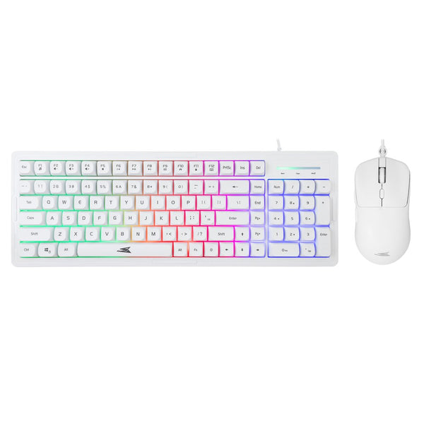 Baracuda ORCA RGB | Bekabeld Gaming Toetsenbord inclusief Muis | QWERTY | Wit