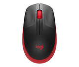 Logitech M190 | Draadloze Muis | Links- en Rechtshandig | RF | 1000 DPI | Zwart/Rood
