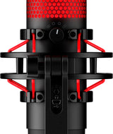 HyperX QuadCast | USB-microfoon | Rode verlichting | Voor pc en console | Zwart/Rood | Open Box