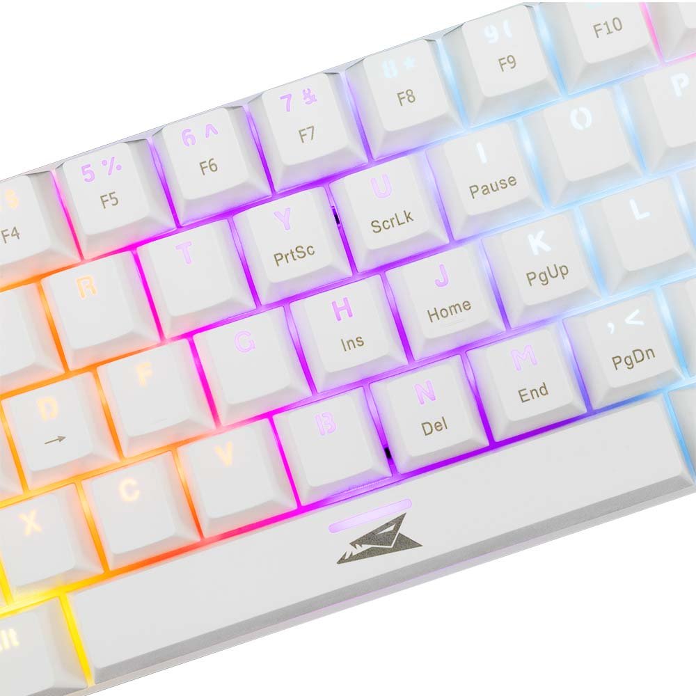 Baracuda DOLPHIN RGB 60% | Bedraad Gaming Toetsenbord | Red Switches | Anti-Ghosting | QWERTY | Wit