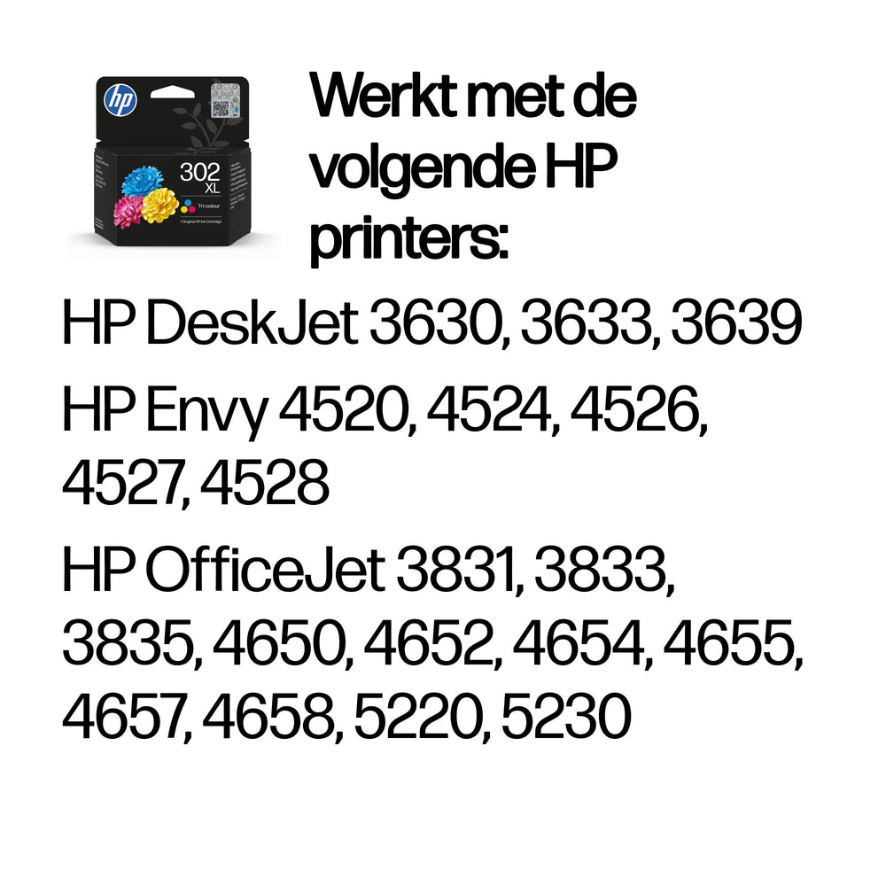 HP 302XL | Originele High-Capacity Drie-Kleuren Inktcartridge