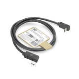 ACT AC7480 | USB 3.2 Gen 2 Kabel | USB-C (haaks links/rechts) naar USB-C (haaks boven/beneden) | 60W | 10Gbps | 0,5m | Zwart