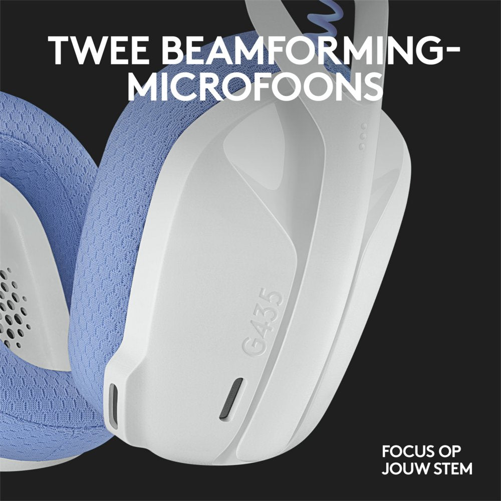 Logitech G G435 | Draadlooze Over-ear Gaming Headset | Bluetooth & USB-A Receiver | Wit/Lilac