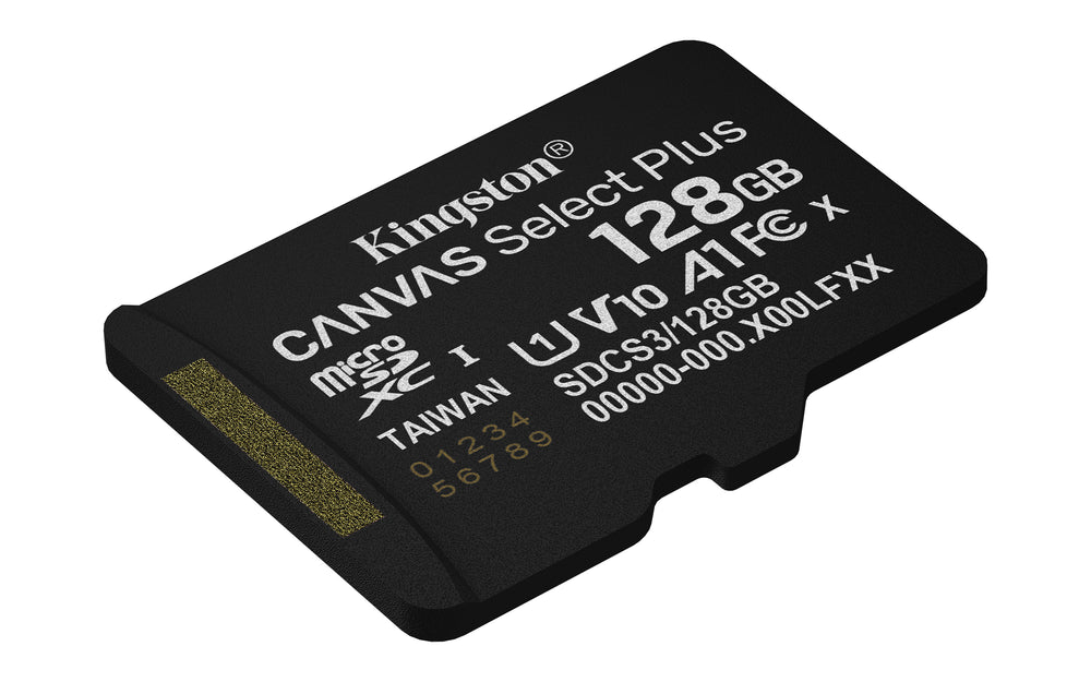 Kingston Technology microSDXC 128GB | Canvas Select Plus Gen3 | 150MB/s | A1 | + Adapter
