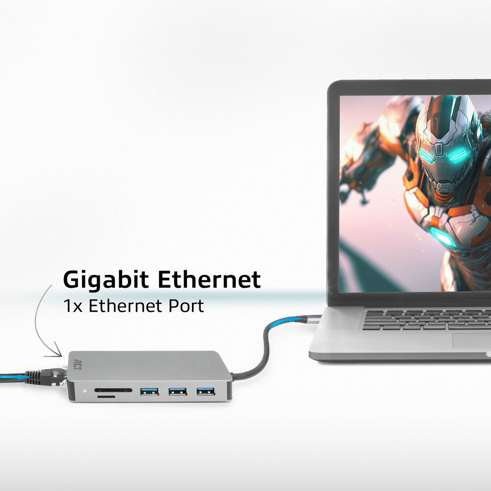 ACT AC7092 USB-C Hub 3.0 | 2x USB-A & 2x USB-C Poorten | 5 Gbps | Aluminium Behuizing | 12 cm Kabel