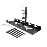 ACT Kabelgoot voor onder bureau | Klemsysteem | 40 cm | Zonder boren | Staal | Zwart
