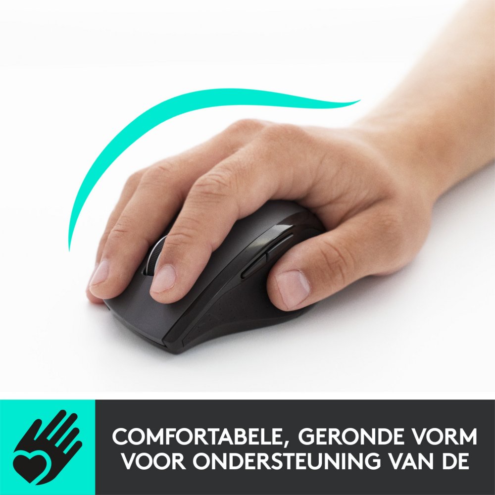 Logitech Marathon M705 | Draadloze Muis | Rechtshandig | RF | 1000 DPI | Zwart