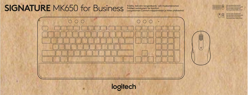 Logitech Signature MK650 Combo for Business | Draadloos Toetsenbord en Muis | Bluetooth & Logi Bolt | QWERTY