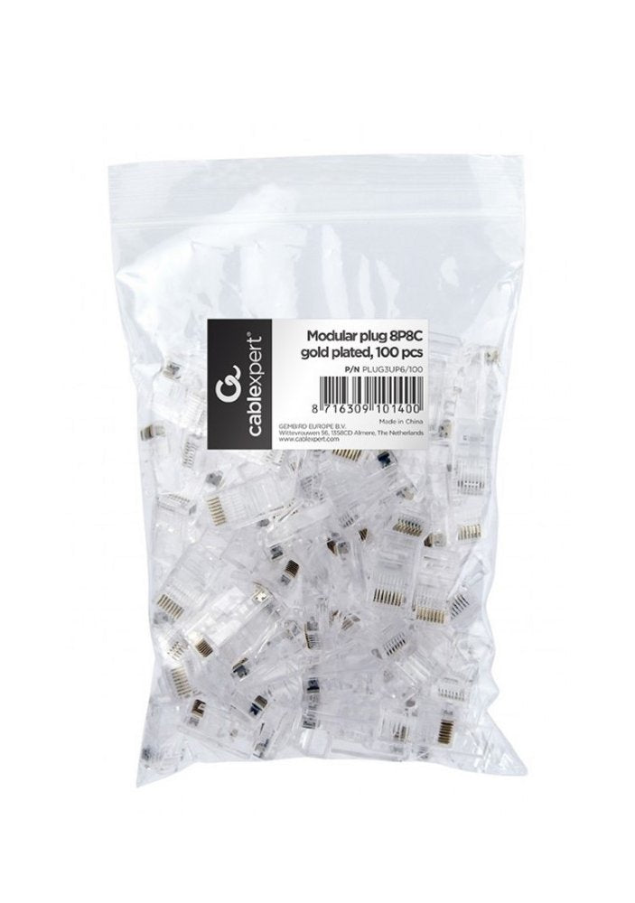 Cablexpert kabel-connector | 1 stuk | Transparant | PLUG3UP6/100