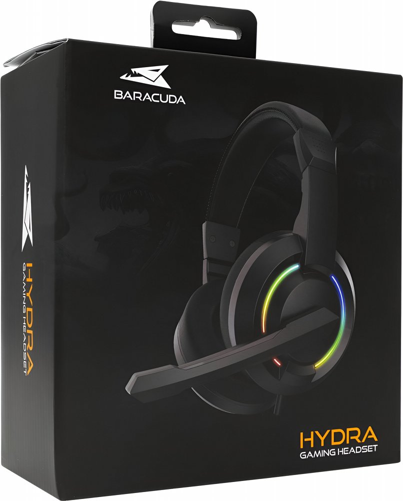 Baracuda HYDRA RGB Rainbow | Gaming Headset 3,5mm & USB | Zwart