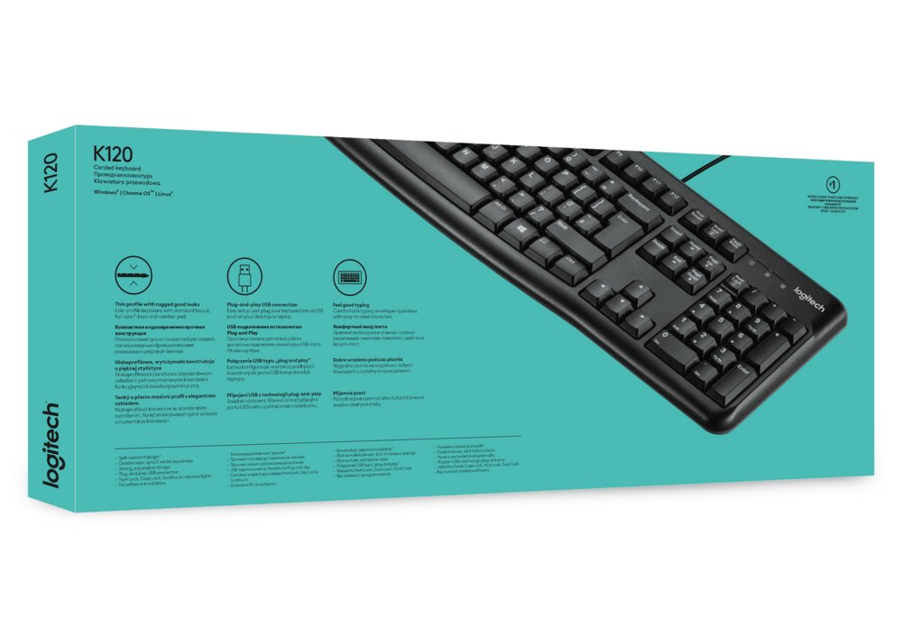 Logitech Keyboard K120 | Zakelijk Bedraad Toetsenbord | QWERTY