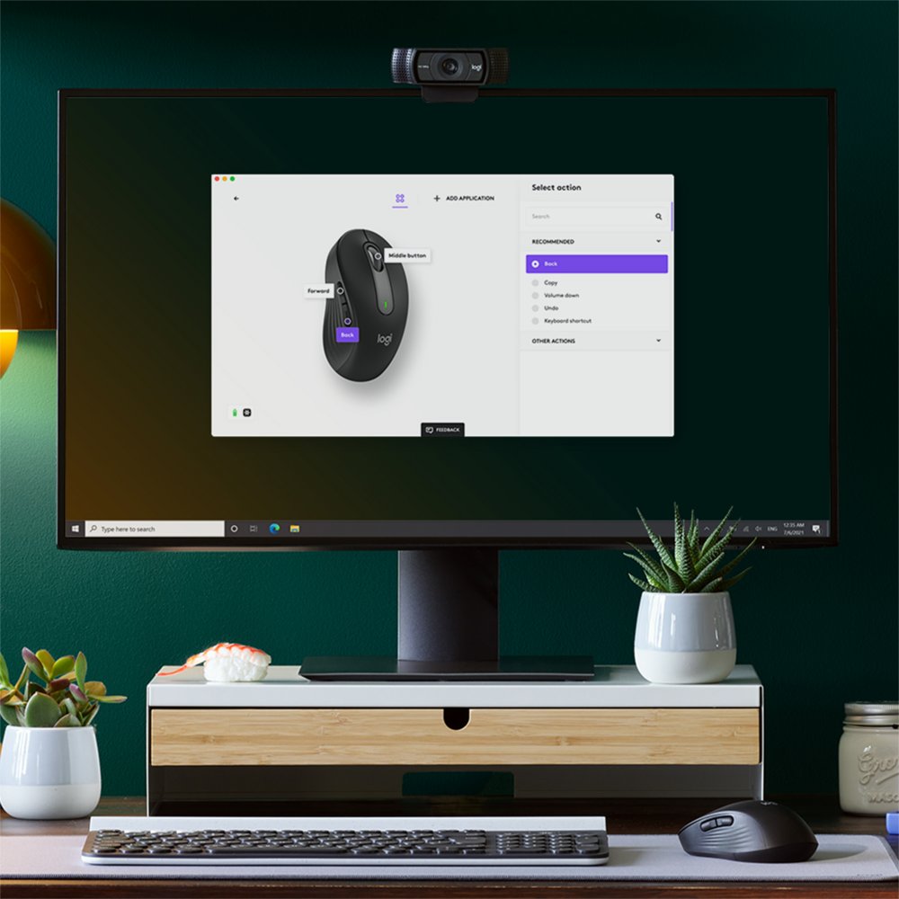 Logitech Signature M650 | Draadloze Muis | RF-Draadloos + Bluetooth | 1000 DPI | Grafiet