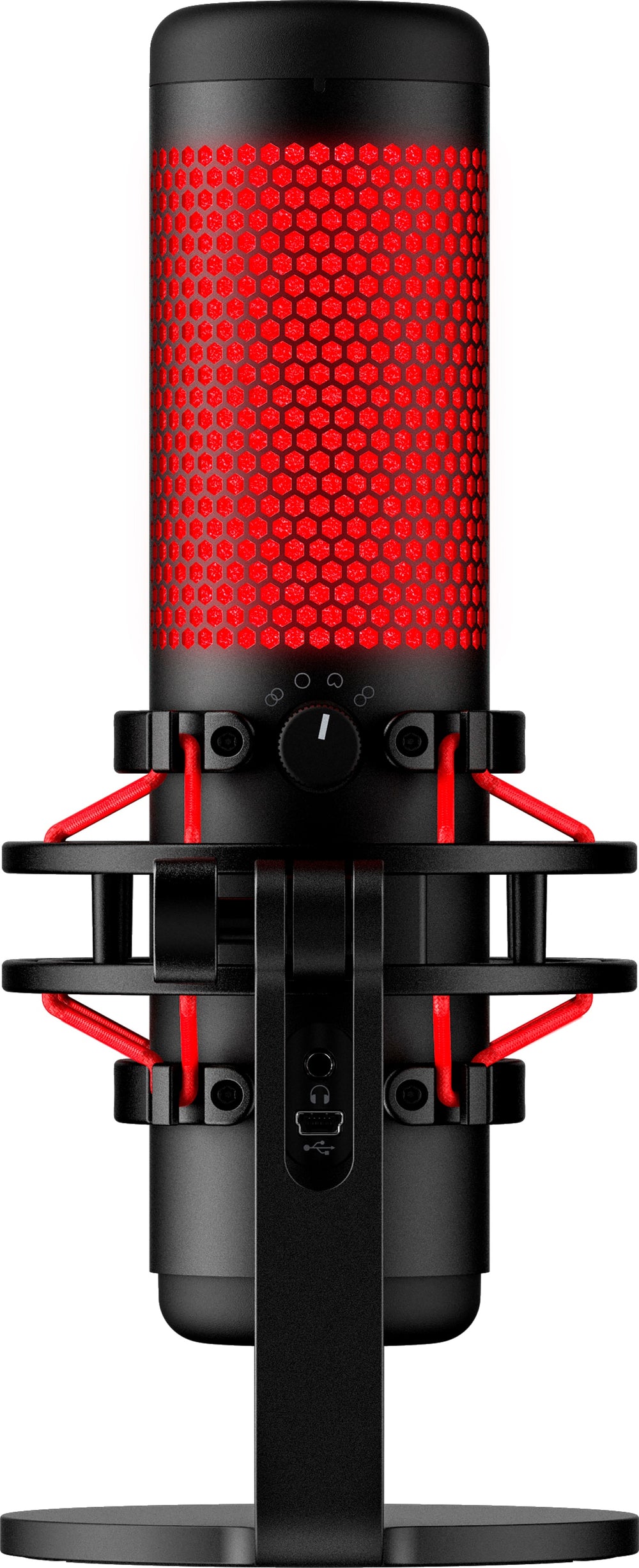 HyperX QuadCast | USB-microfoon | Rode verlichting | Voor pc en console | Zwart/Rood | Open Box