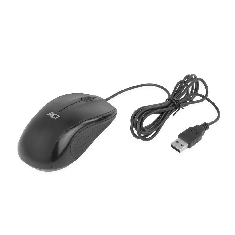 ACT AC5006 | Bedrade Muis | USB-A | 1000 DPI | Zwart