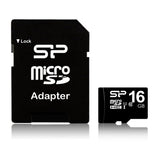 Silicon Power Elite | MicroSDHC | 16GB | Class 10 | UHS-I U1 | Inclusief SD-adapter | Zwart