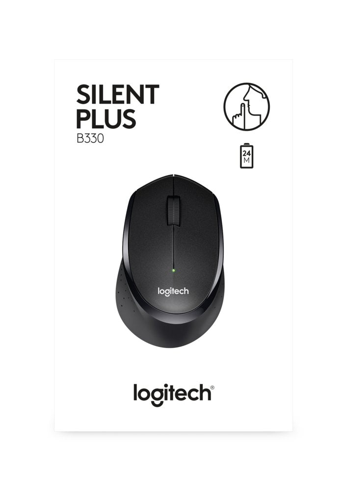 Logitech B330 Silent Plus | Draadloze Muis | Links- en Rechtshandig | RF | 1000 DPI | Zwart