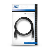 ACT AC7451 | USB4 Gen 3x2 Kabel | USB-C naar USB-C | 0.8m | Zwart