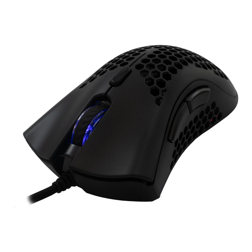 Baracuda CORAL RGB | Bedrade Gaming Muis | USB-A | 12800 DPI | Zwart