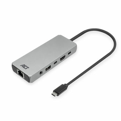 ACT AC7095 | Docking Station | USB-C | Zilver