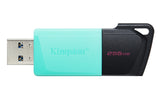 Kingston DataTraveler Exodia M | 256GB USB-A 3.2 Flash Drive | Zwart/Turkoois