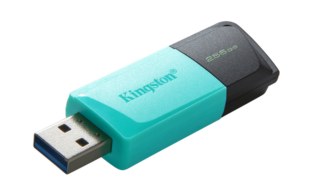 Kingston DataTraveler Exodia M | 256GB USB-A 3.2 Flash Drive | Zwart/Turkoois