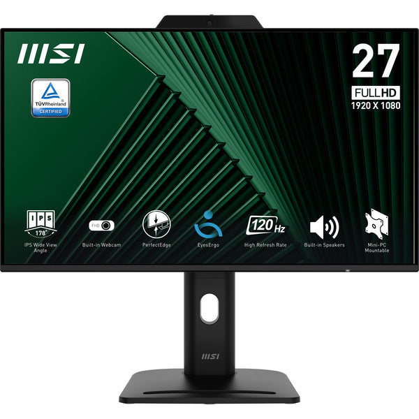 MSI PRO MP272PMG | 27" Full HD IPS Monitor | 120Hz | Webcam | USB | Zwart | OPEN BOX