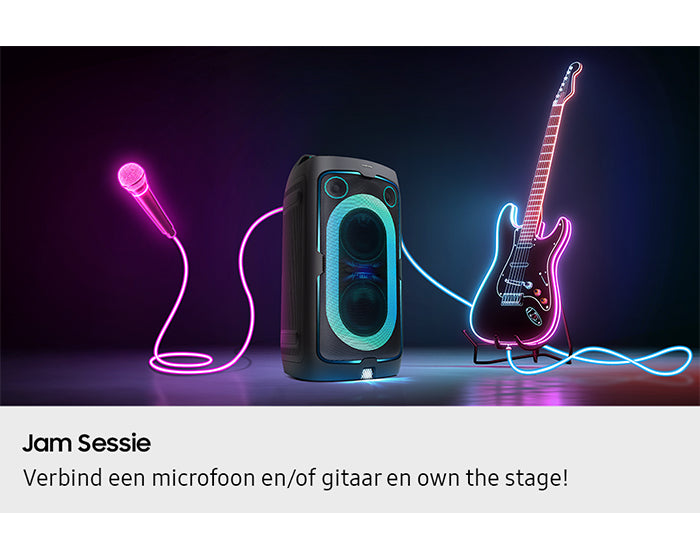 Samsung Sound Tower MX ST40F | Bluetooth Party Speaker | 160W | Tot 12 Uur Accuduur | IPX4 Spatwaterbestendig | Karaoke & Party Lights+