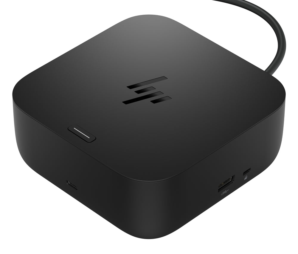HP USB-C 100W G6, USB-C Docking Station, 100W Power Delivery, Zwart — achterzijde