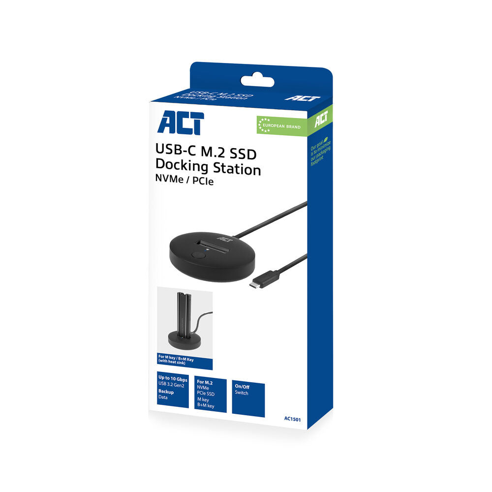 ACT AC1501 | M.2 NVMe/PCIe SSD Docking Station | USB-C 3.2 Gen2 (10 Gbps)