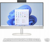 HP All-in-One, 24'' Full HD IPS, AMD Ryzen 3 7320U, 8GB DDR5, 512GB SSD, IR Camera, W11 Professional, Met Keyboard & Muis, Wit — vooraanzicht