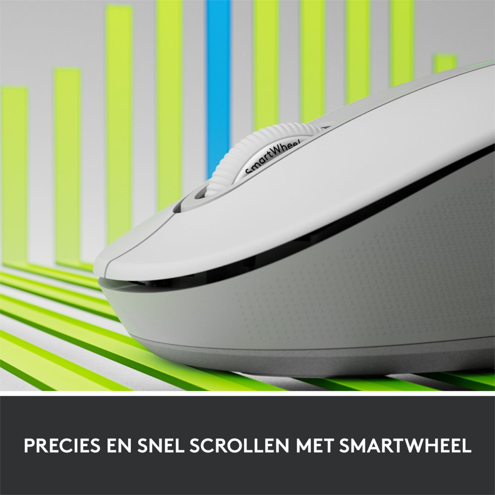Logitech Signature M650 | Draadloze Muis | Linkshandig | RF + Bluetooth | 2000 DPI | Wit