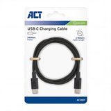 ACT AC3087 | USB 2.0 Kabel | USB-C naar USB-C | 240W | 480Mbps | Zwart | 2 Meter