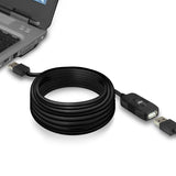 ACT AC6010 | USB 2.0 Signaalversterker | USB-A naar USB-A | 10m | Zwart